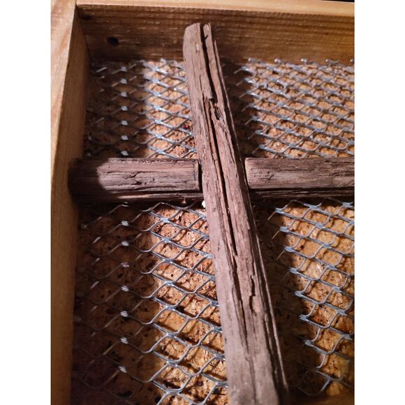 Handcrafted Cross/Window Art Reclamied Wood & Material Rustic,Unique Home Decor - Picture 5 of 8